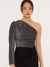 Glittery One Shoulder Top
