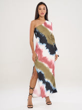 Tie-Dye One Shoulder Maxi Dress