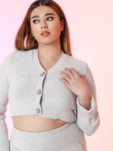 Embellished V-Neck Cardigan