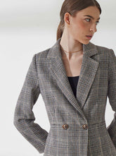 Double-Breasted Blazer With Welt Pockets