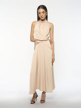 Halter Wrap-Back Dress