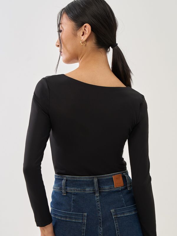 SupraSoft™ Basic V-Neck Long Sleeve Top