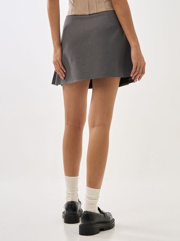 Box Pleated Mini Skirt