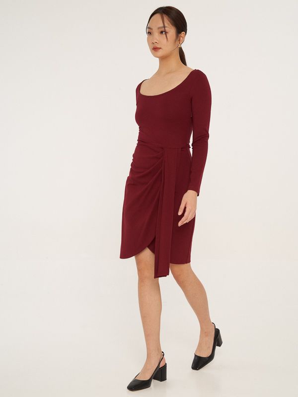 Twist Front Wrap Dress