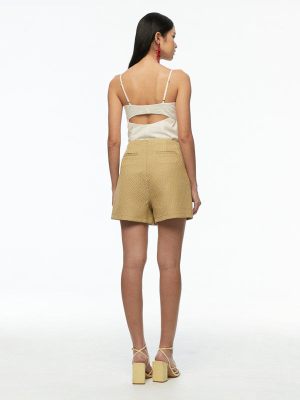 Skort With Chinese Knot Detail