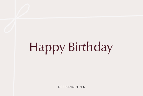 Happy Birthday - Beige