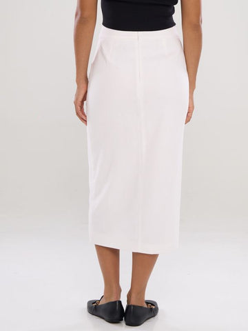 Tailored Column Midi Skirt