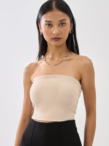 SupraSoft™ Basic Sleeveless Crop Tube Top