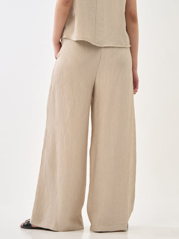 Pleated Straight Leg Pants