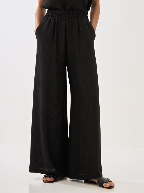 Pleated Straight Leg Pants
