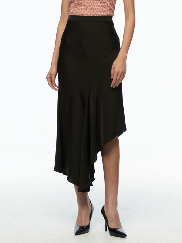 Asymmetric Midi Skirt