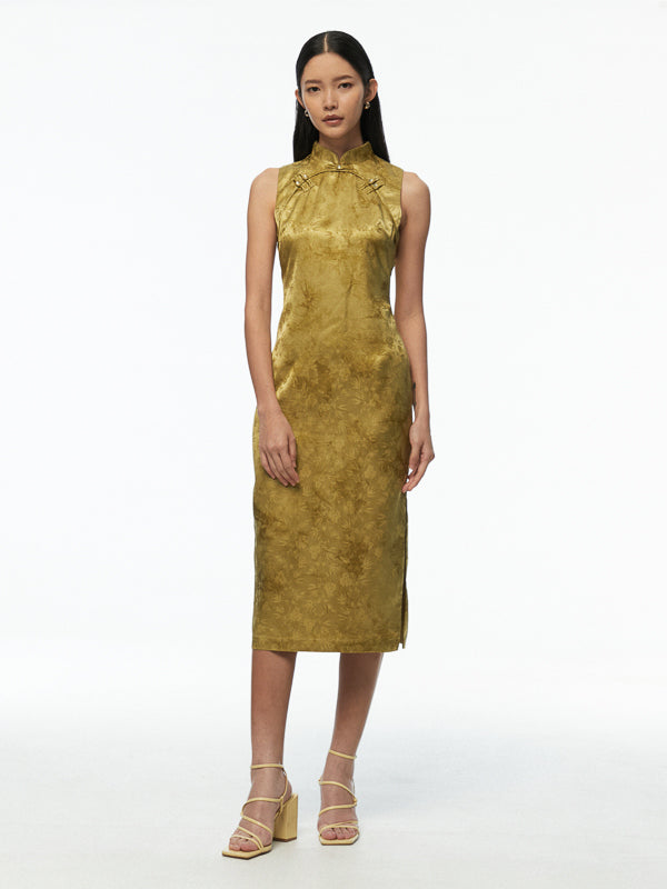 Sleeveless Mandarin Collar Cheongsam