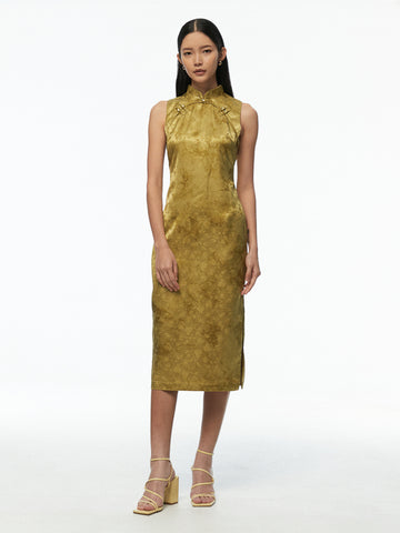 Sleeveless Mandarin Collar Cheongsam