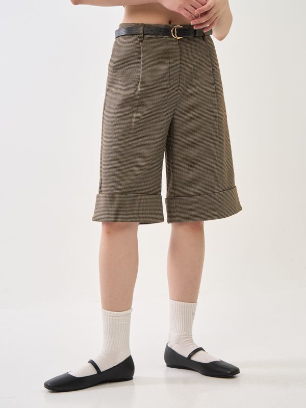 Long Bermuda Plaid Pants