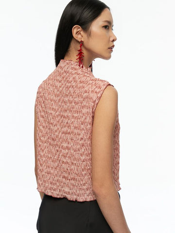 Mock Neck Sleeveless Top