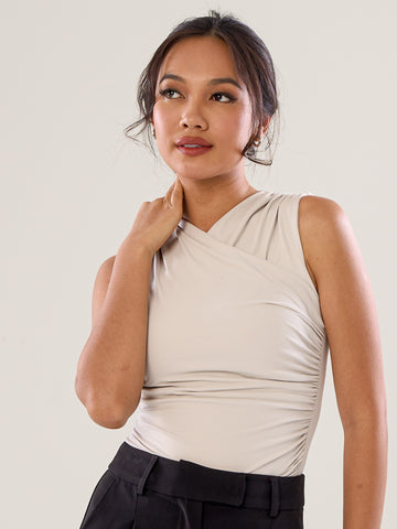 Draped Top - Light grey