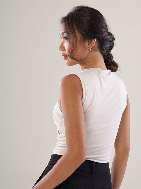 Draped Top - Light grey