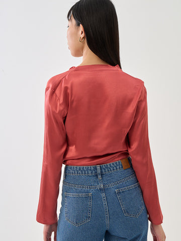Draped Neck Top