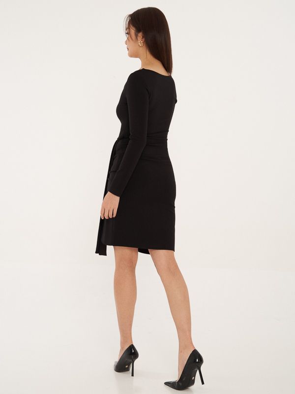 Twist Front Wrap Dress