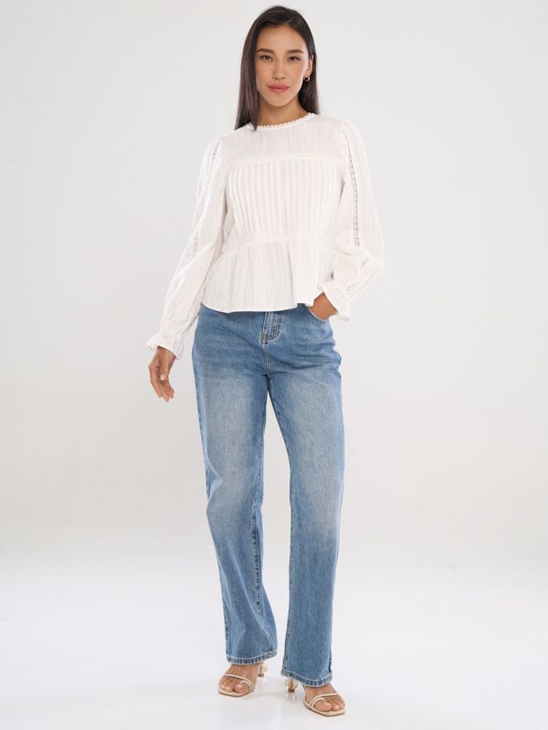 Elastic Puff Sleeve Top