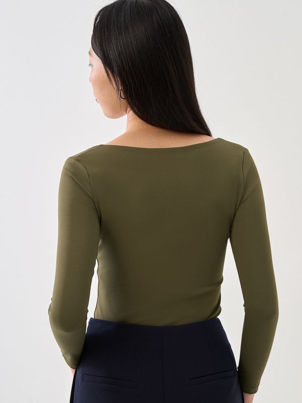 SupraSoft™ Basic V-Neck Long Sleeve Top
