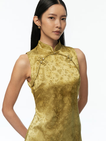 Sleeveless Mandarin Collar Cheongsam