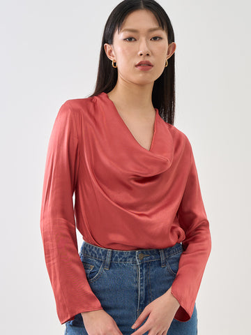 Draped Neck Top