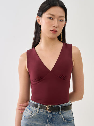 SupraSoft™ Basic Padded V-Neck Crop Top
