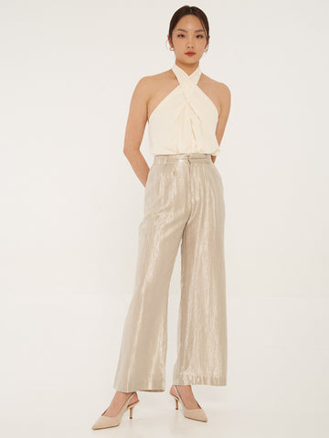 Wide Leg Crepe Pants