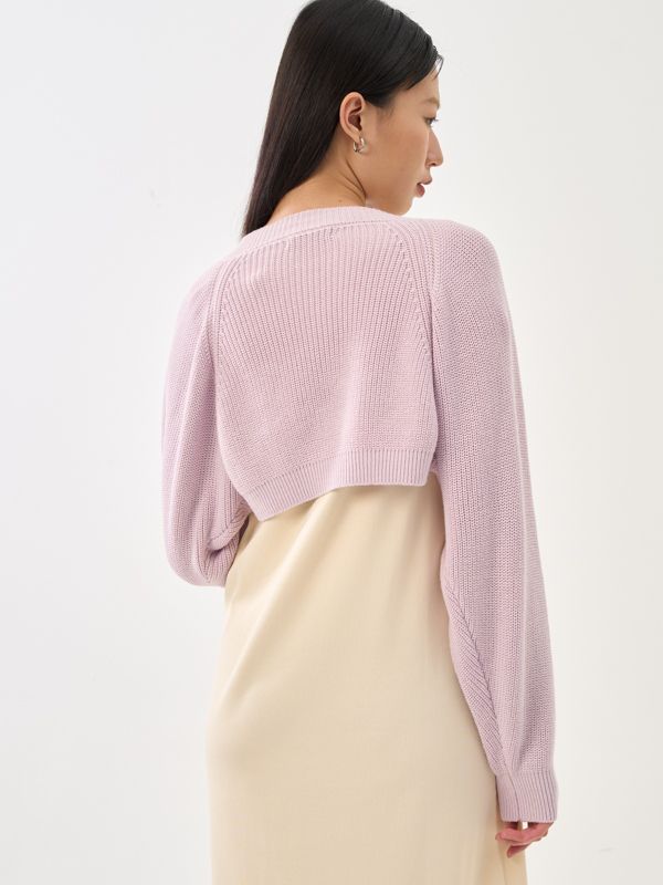 Batwing Sleeve Crop Duster Cardigan