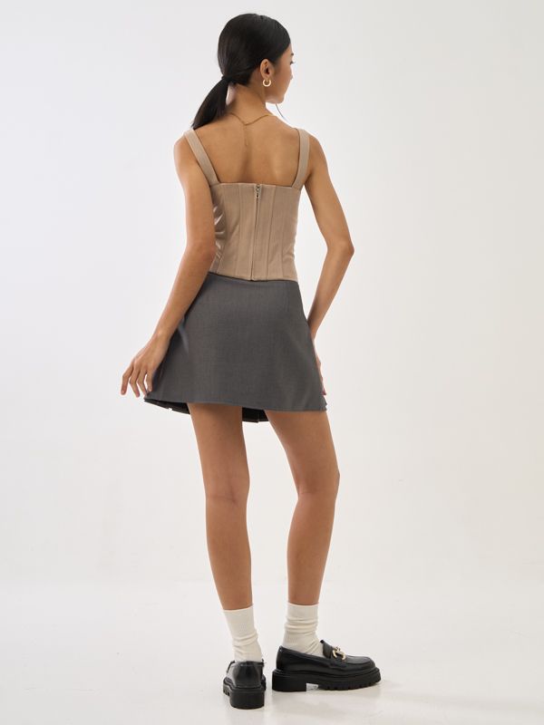 Square Neck Strap Corset Vest Top