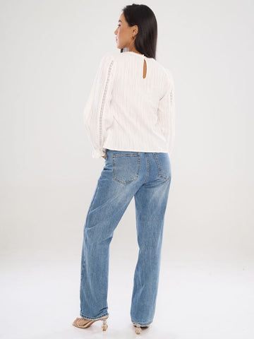 Elastic Puff Sleeve Top