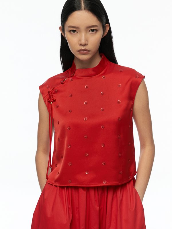 Mandarin Collar Top
