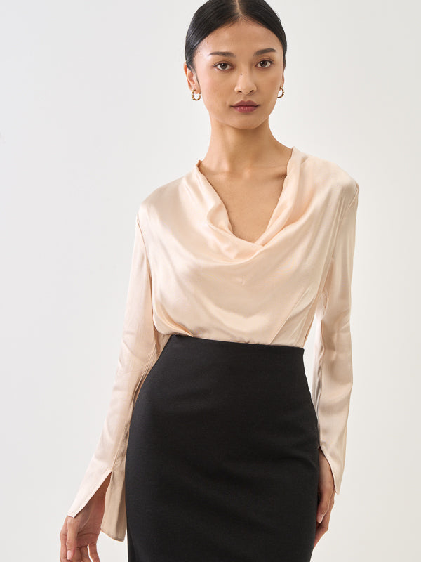 Draped Neck Top