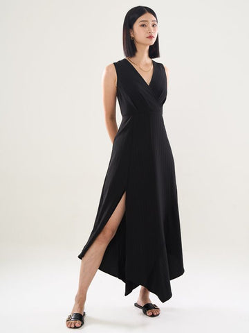 Surplice Neckline Maxi Dress