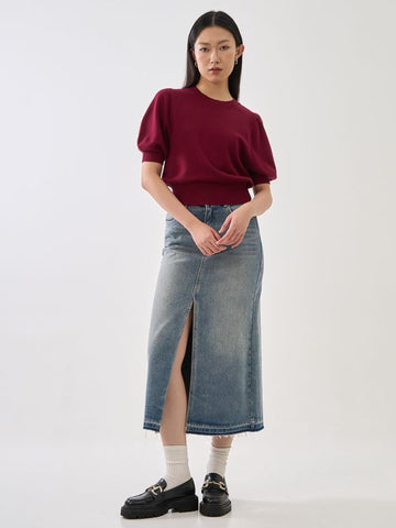 Puff Sleeve Knit Top