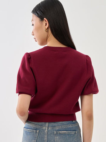 Puff Sleeve Knit Top
