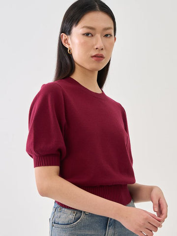 Puff Sleeve Knit Top