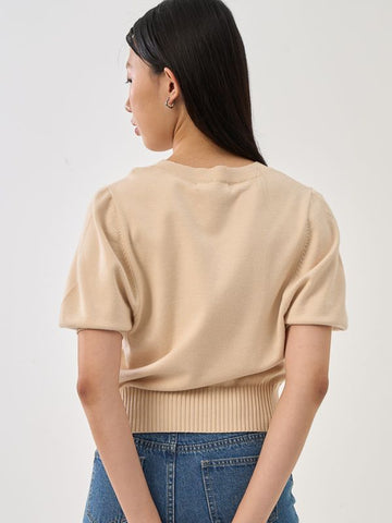 Puff Sleeve Knit Top
