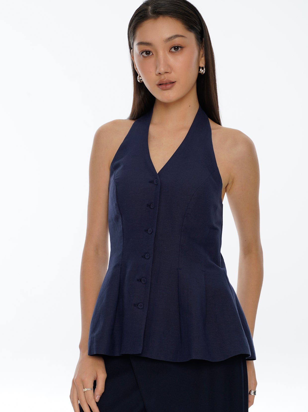 Peplum Halter Top