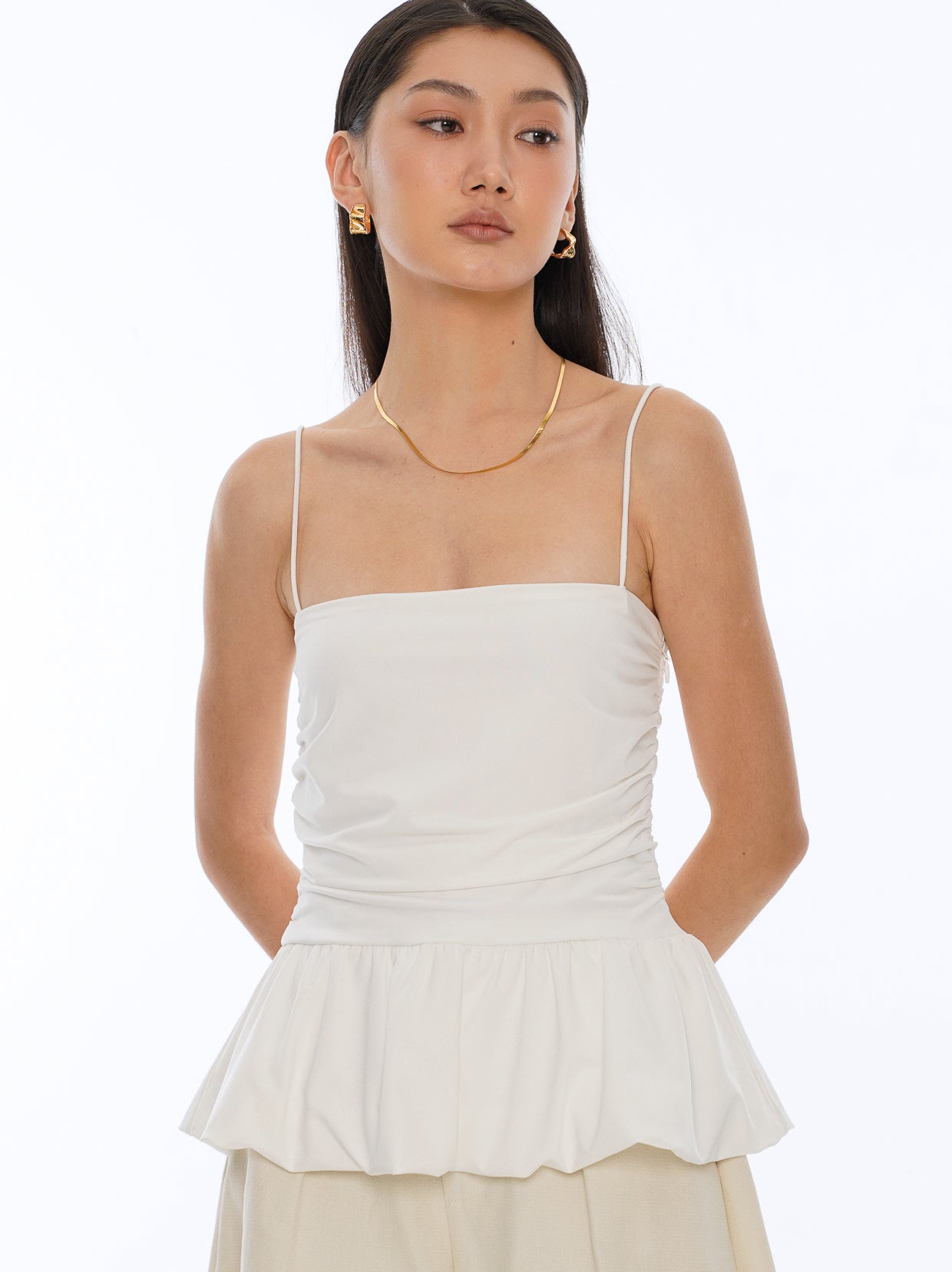 Bubble Peplum Top