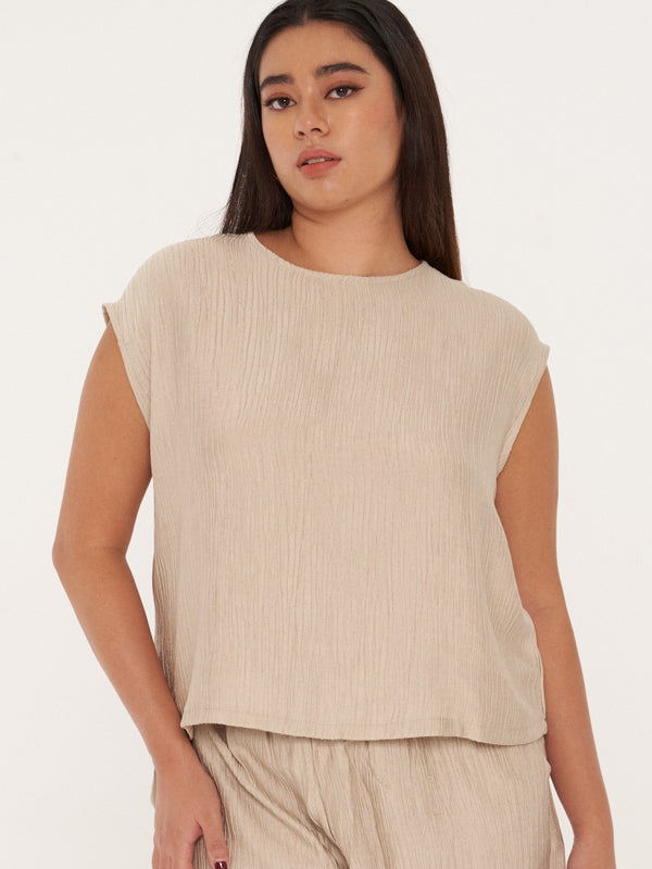 Round Neck Shell Top