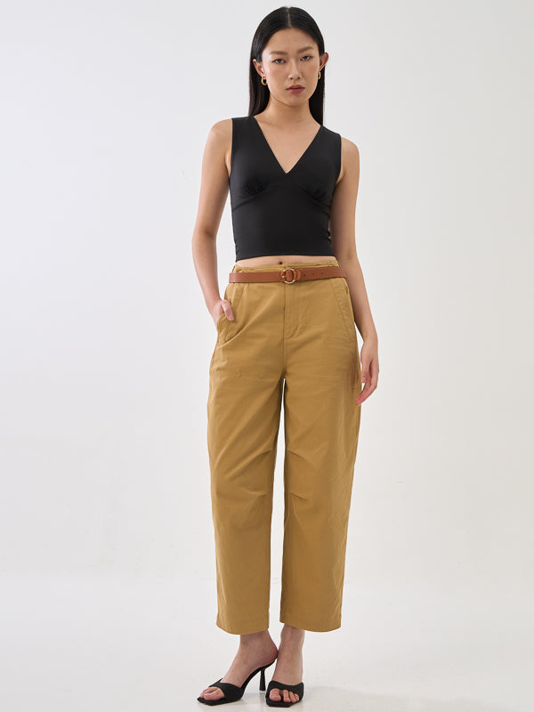 SupraSoft™ Basic Padded V-Neck Crop Top