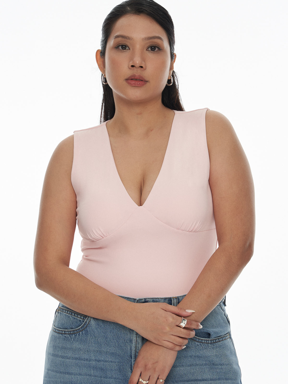 SupraSoft™ Basic Padded V-Neck Crop Top