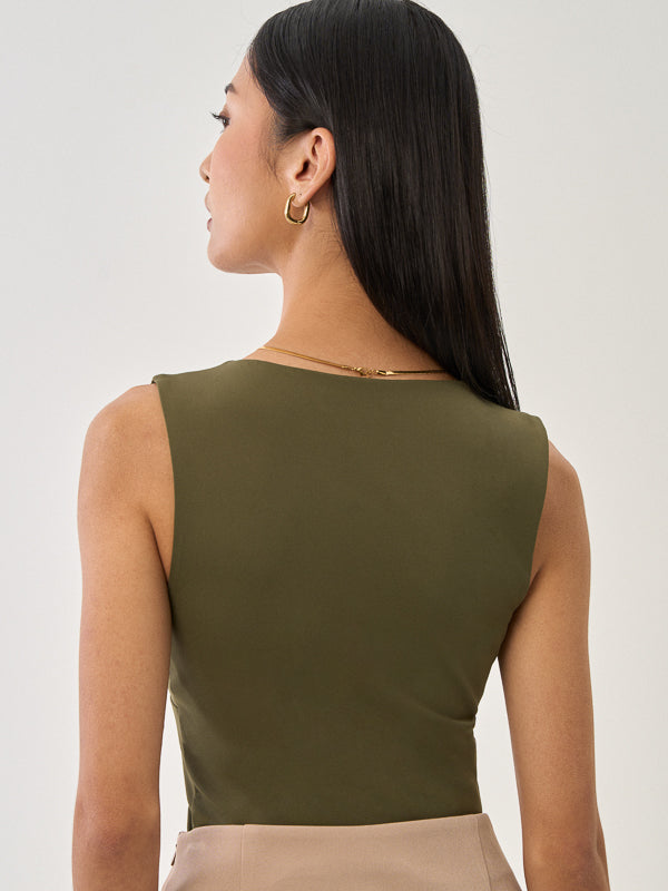 SupraSoft™ Basic Padded V-Neck Crop Top