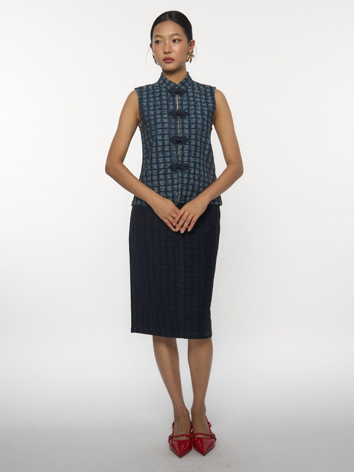 Chinese Knot Denim Top