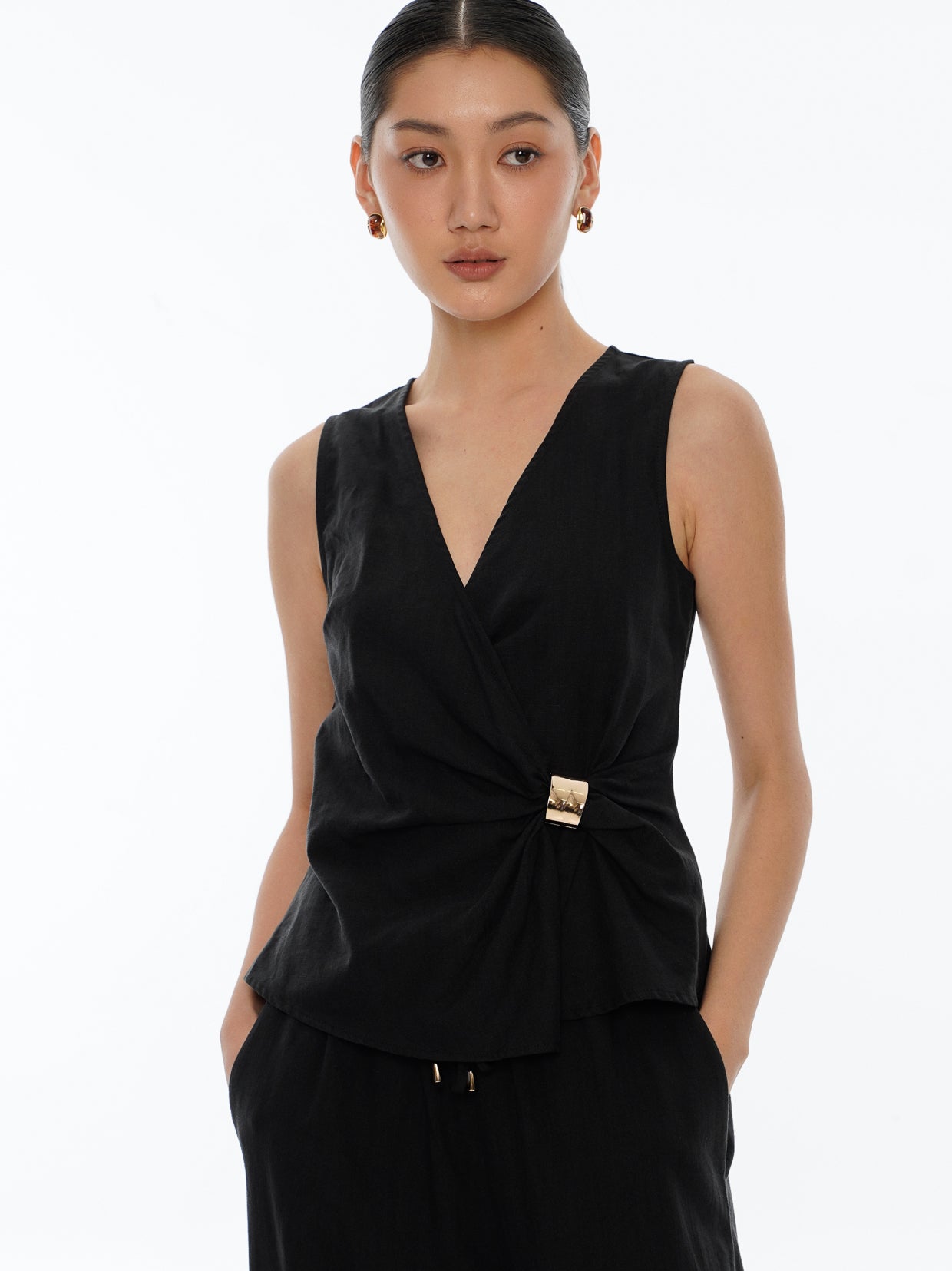 Asymmetric Wrap Top