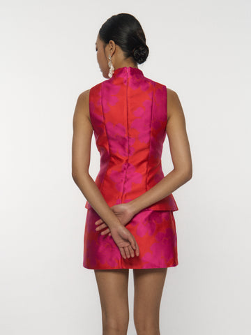 V-Neck Mandarin Collar Top