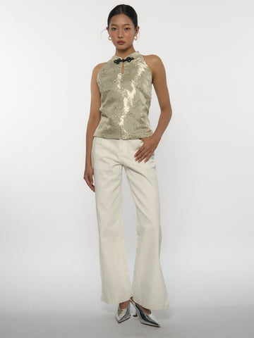Brocade Halter Neck Top
