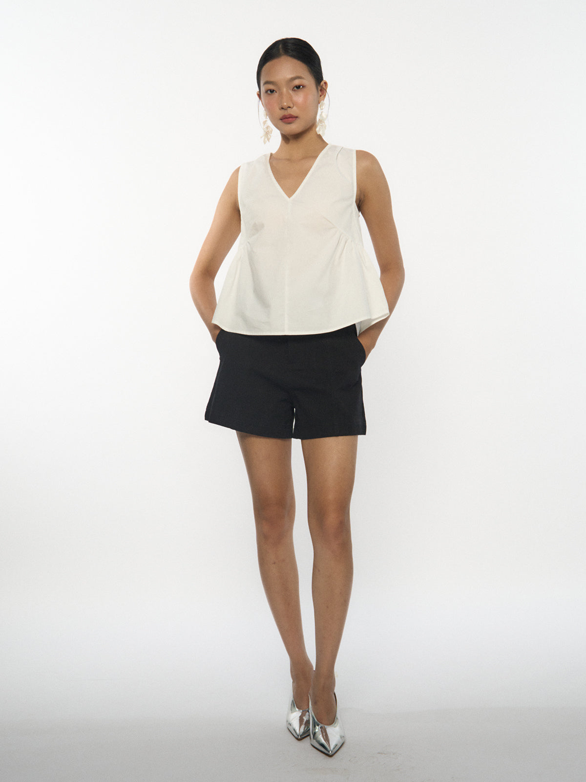 Cotton Flared Blouse